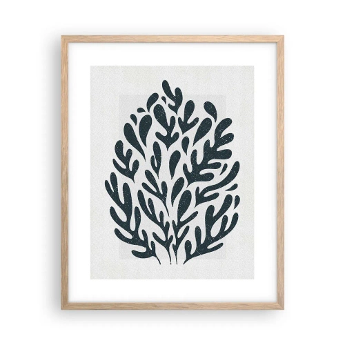 Plagát v ráme zo svetlého duba - Tvary prírody - 40x50 cm