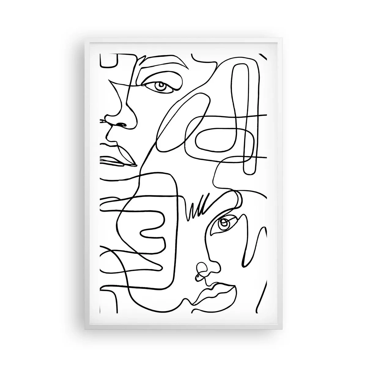 Plagát v bielom ráme - V spletených emóciách - 61x91 cm