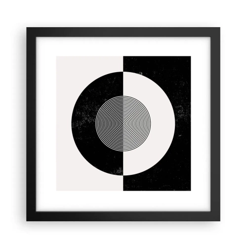 Plagát v čiernom ráme - Harmónia v čiernej a bielej - 30x30 cm