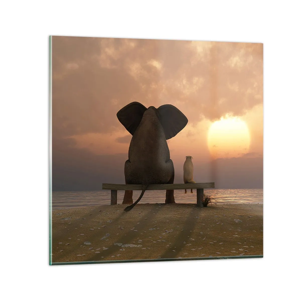 Obraz na skle - Je skvelé spolu mlčať - 60x60 cm