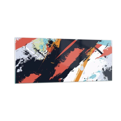 Obraz na skle - Dynamická kompozícia - 100x40 cm