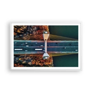 Plagát v bielom ráme - Za vodami, za lesmi - 91x61 cm