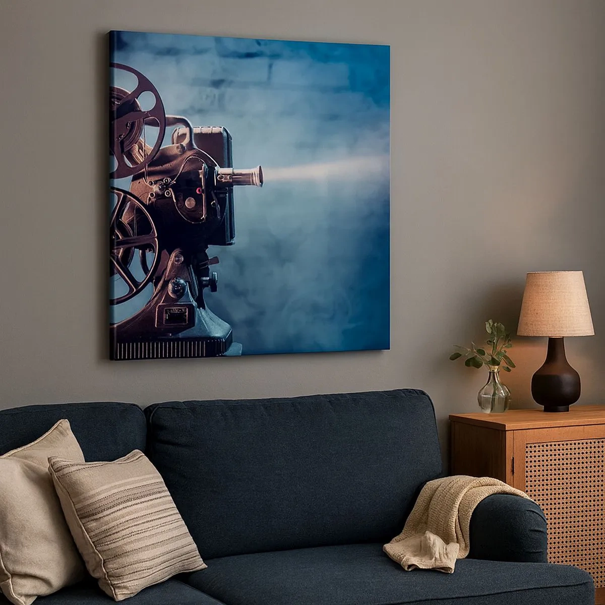 Obraz na plátne - V starom kine - 30x30 cm