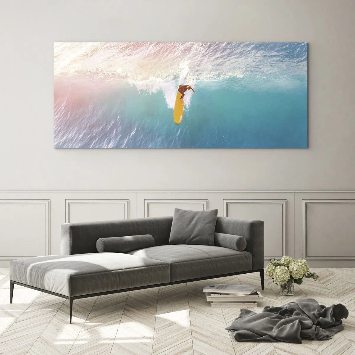 Obraz na skle - Oceanický jazdec - 120x50 cm