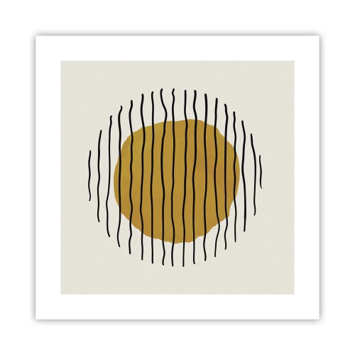 Plagát - Abstrakcia kmitajúca žiarom - 40x40 cm