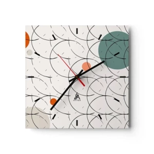 Nástenné hodiny - V duchu pop-artu - 30x30 cm
