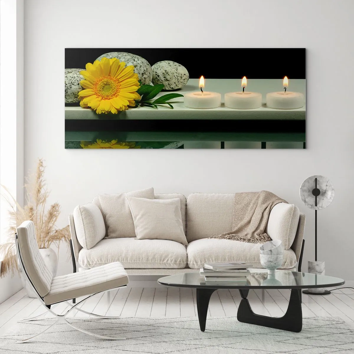 Obraz na skle - Ukojenie zmyslov - 90x30 cm