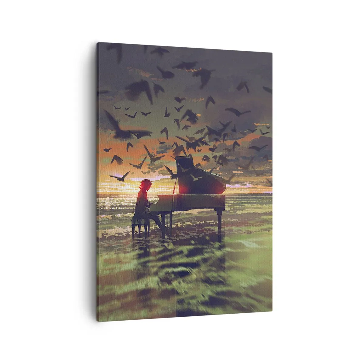 Obraz na plátne - Koncert na piano a vlny - 50x70 cm