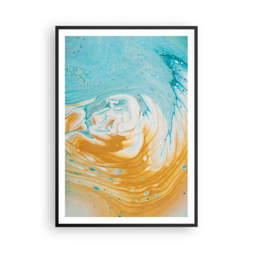 Plagát v čiernom ráme - Pastelový vír - 70x100 cm