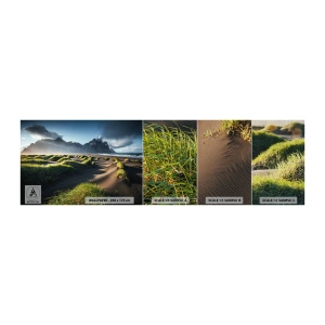 Vzorka fototapety Premium Sand - Harmónia živlov - Krajina, Island, hory - 100x30 cm
