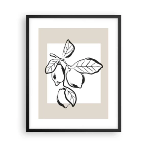 Plagát v čiernom ráme - Kde citrón dozrieva… - 40x50 cm