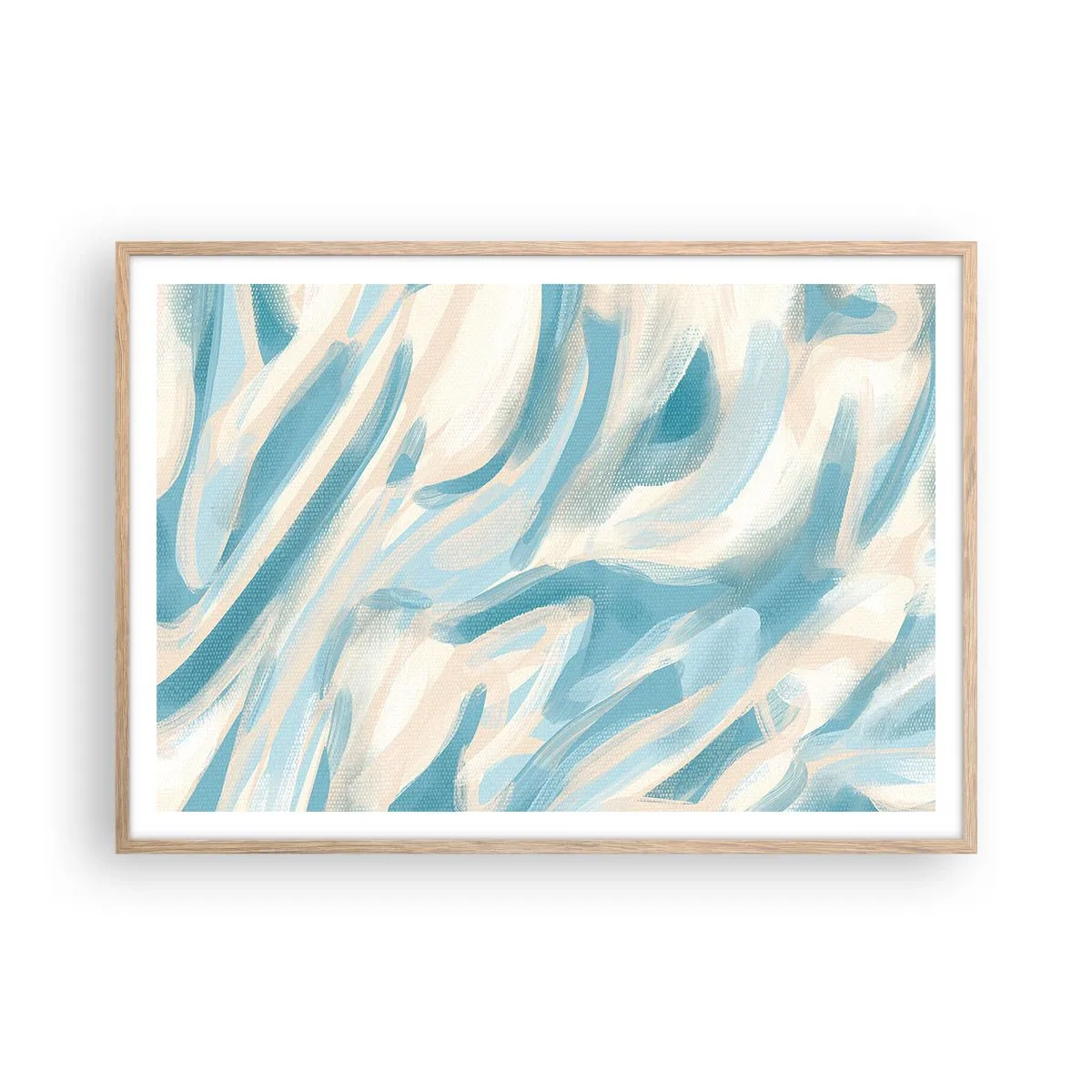 Plagát v ráme zo svetlého duba - Jarné závany - 100x70 cm