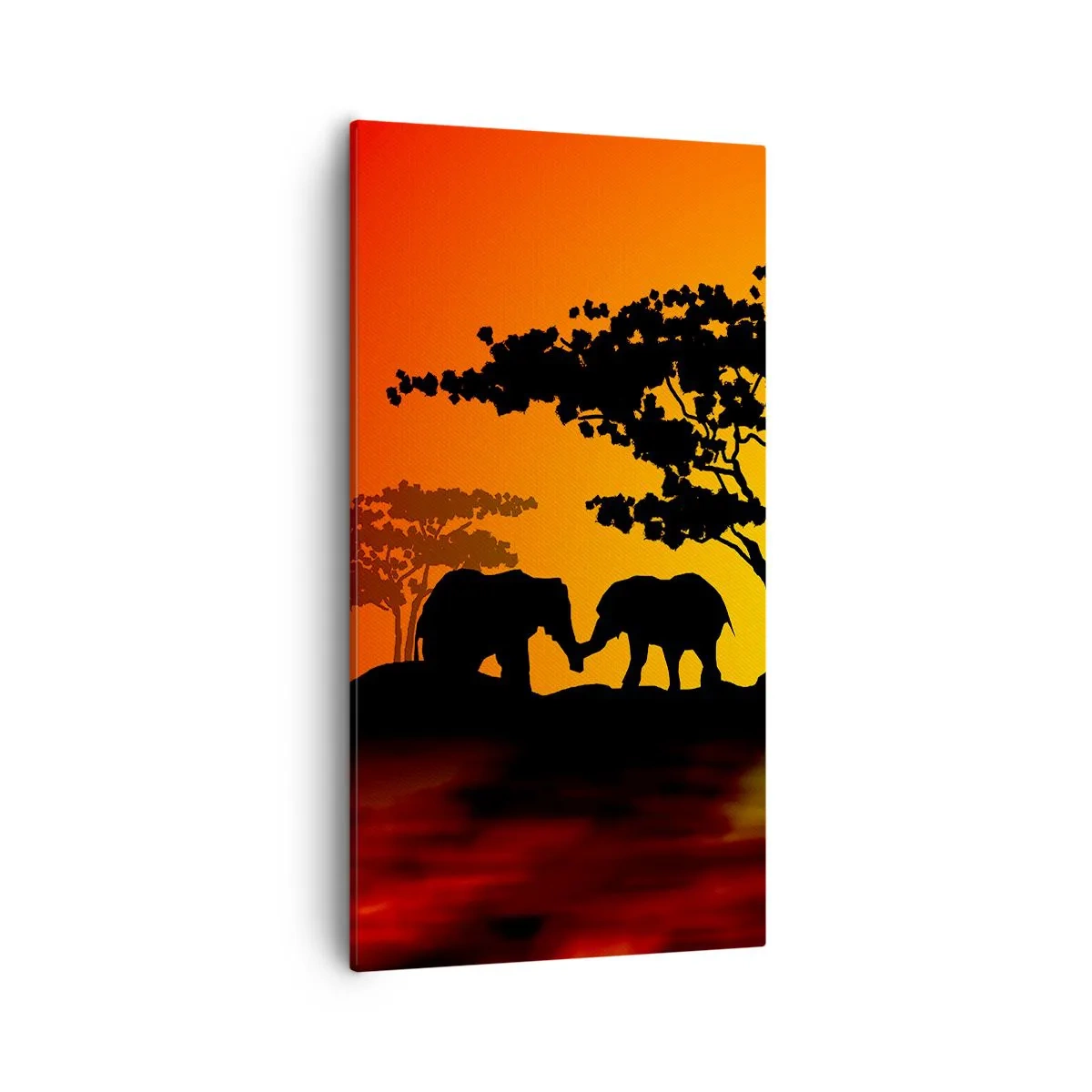 Obraz na plátne - Stretnutie na savane - 55x100 cm