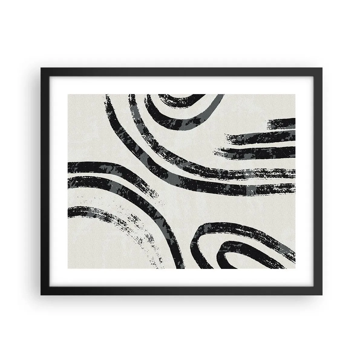 Plagát v čiernom ráme - Napoly zastavený - 50x40 cm