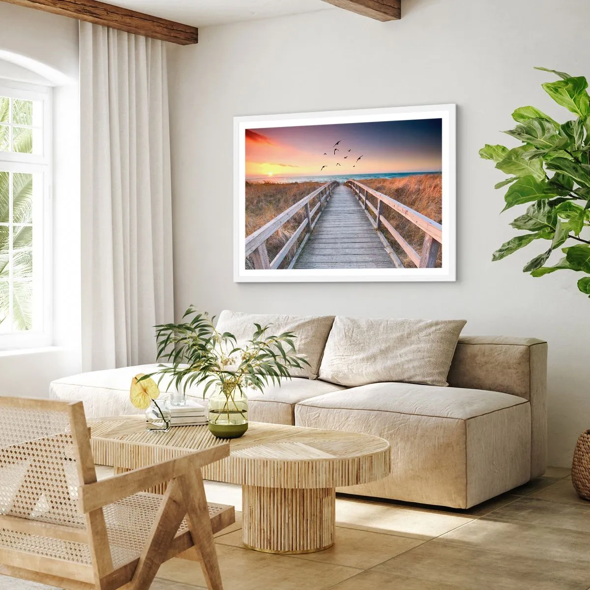 Plagát v bielom ráme - Priestor pre vzostupy - 70x50 cm