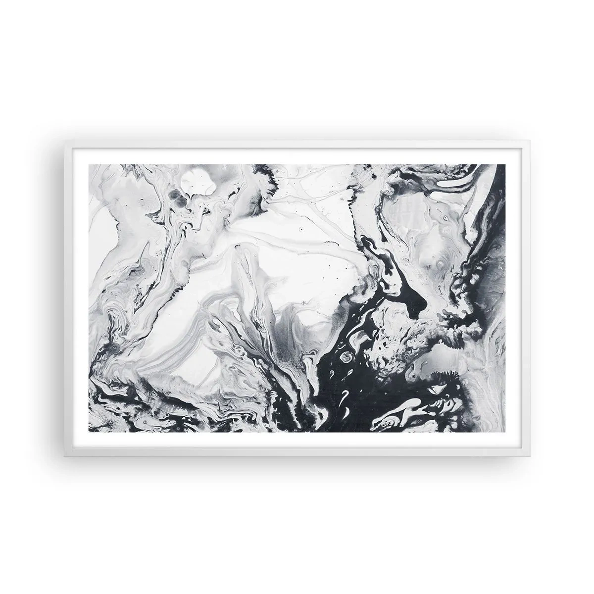 Plagát v bielom ráme - Zemské vnútro - 91x61 cm