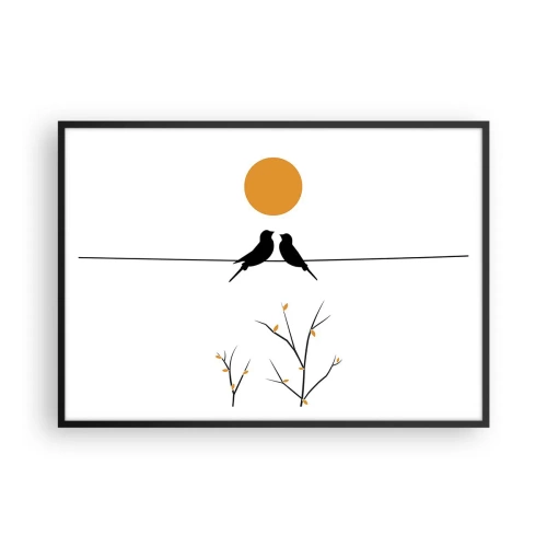 Plagát v čiernom ráme - Slávičí večer - 100x70 cm