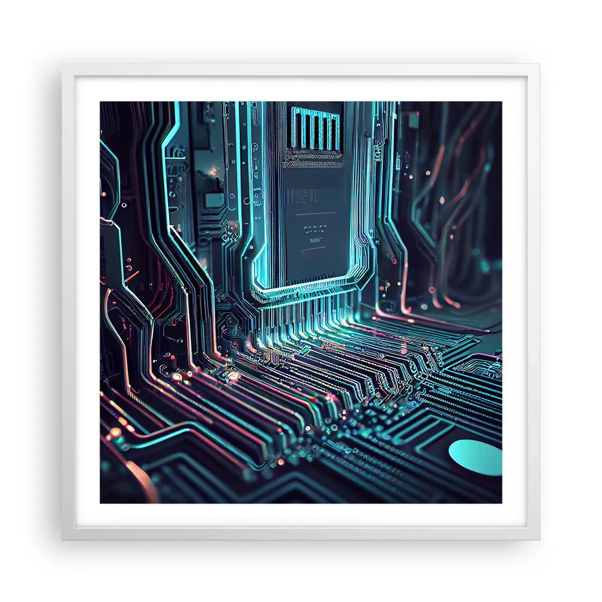 Plagát v bielom ráme - Len tak premýšľam… - 60x60 cm