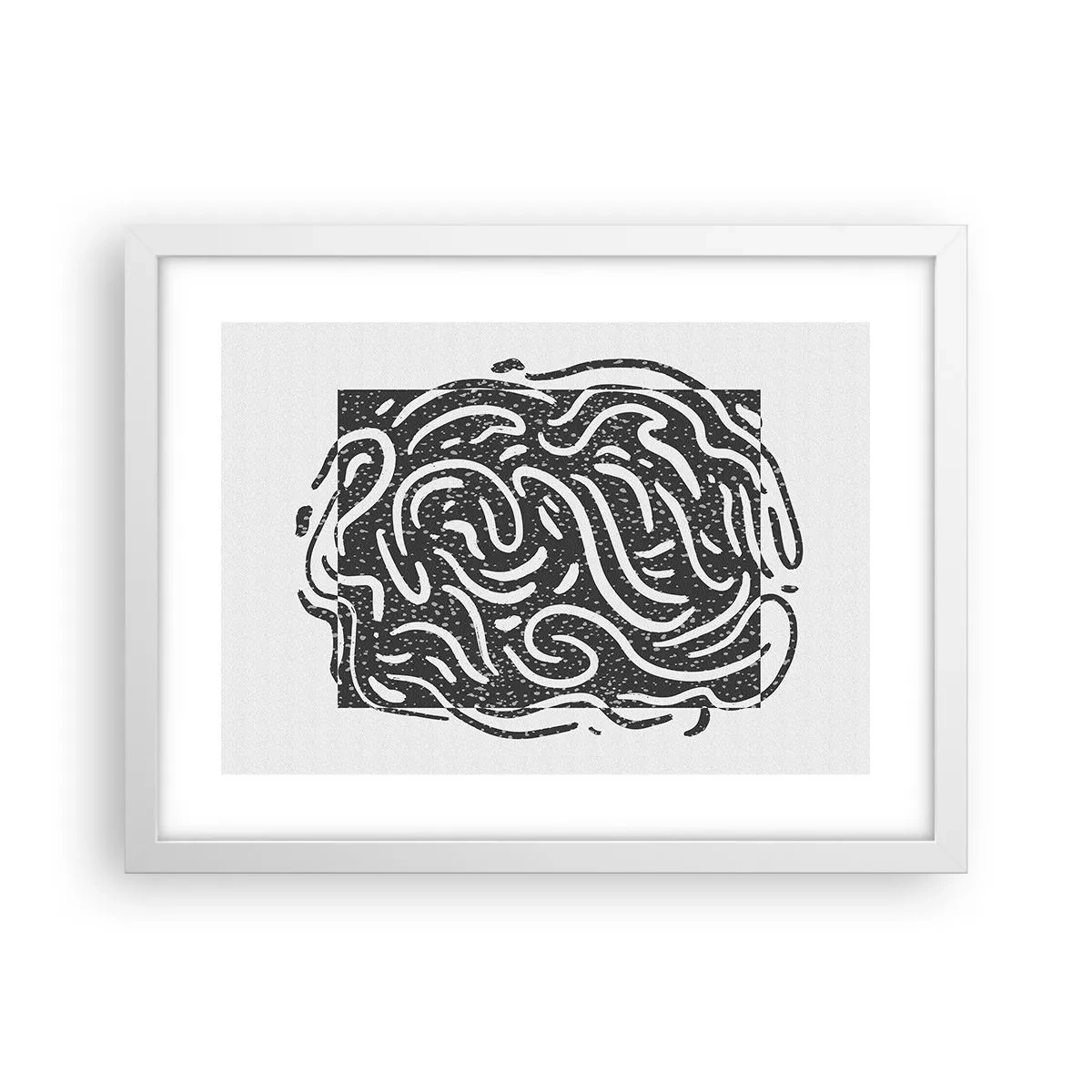 Plagát v bielom ráme - Abstrakcia: tanec radosti - 40x30 cm