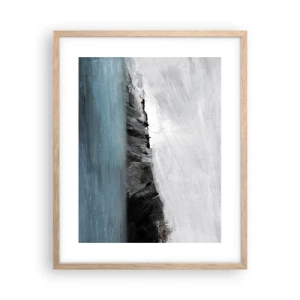 Plagát v ráme zo svetlého duba - Voda – zem: stret živlov - 40x50 cm