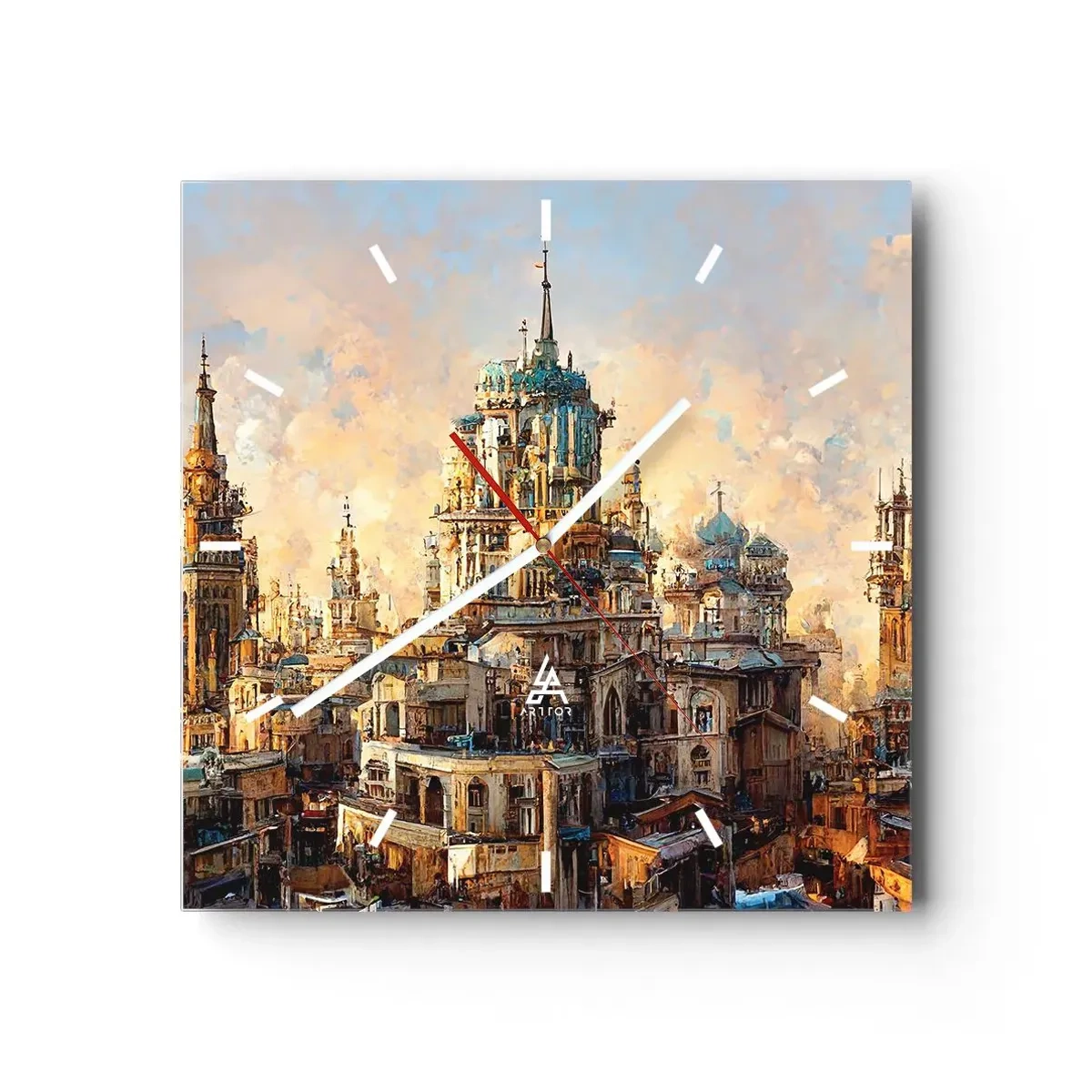 Nástenné hodiny - Mesto miest - 30x30 cm