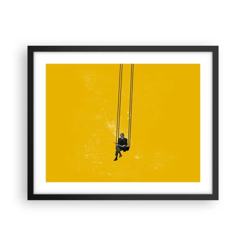 Plagát v čiernom ráme - Deň ako každý iný - 50x40 cm