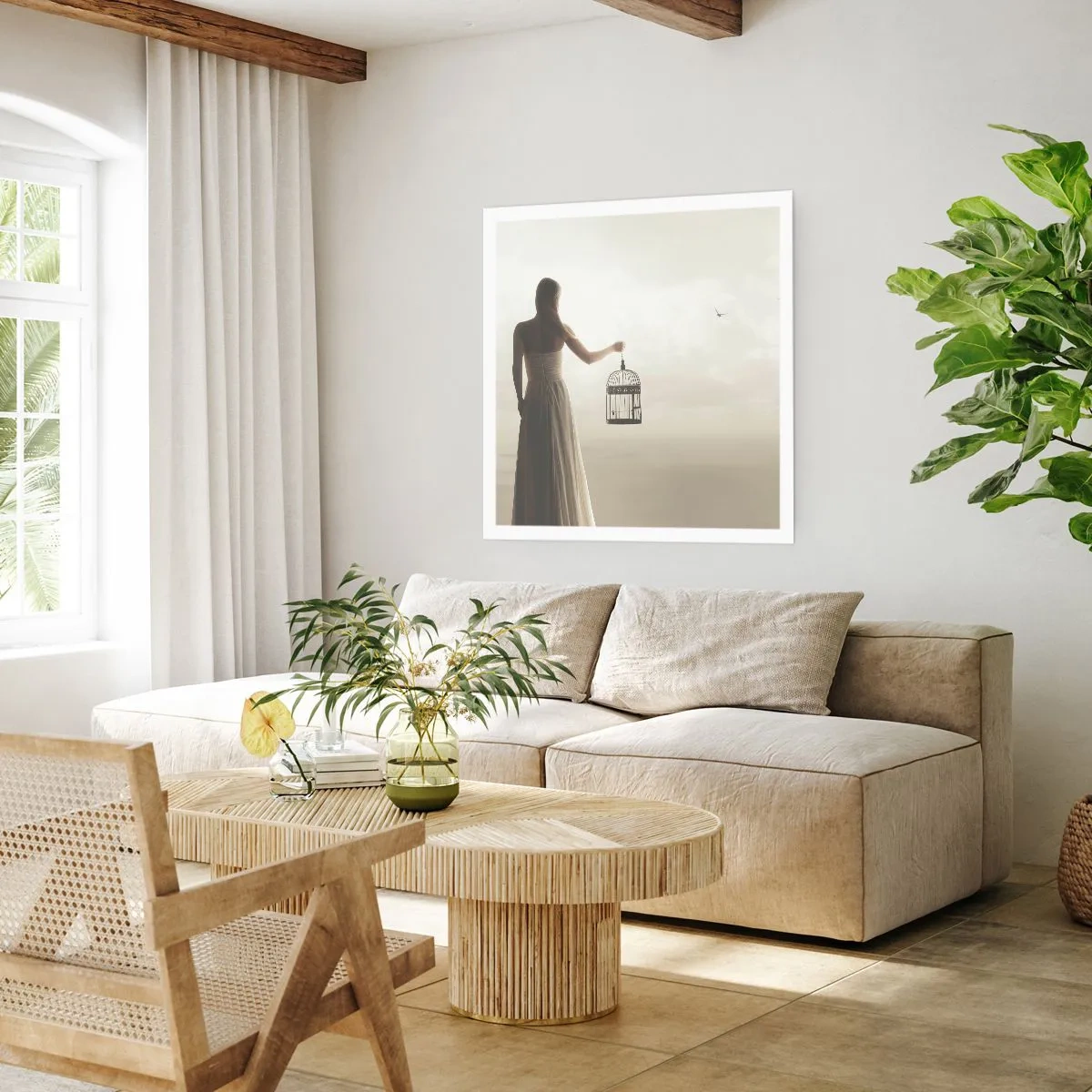 Plagát - Buď slobodná - 50x50 cm