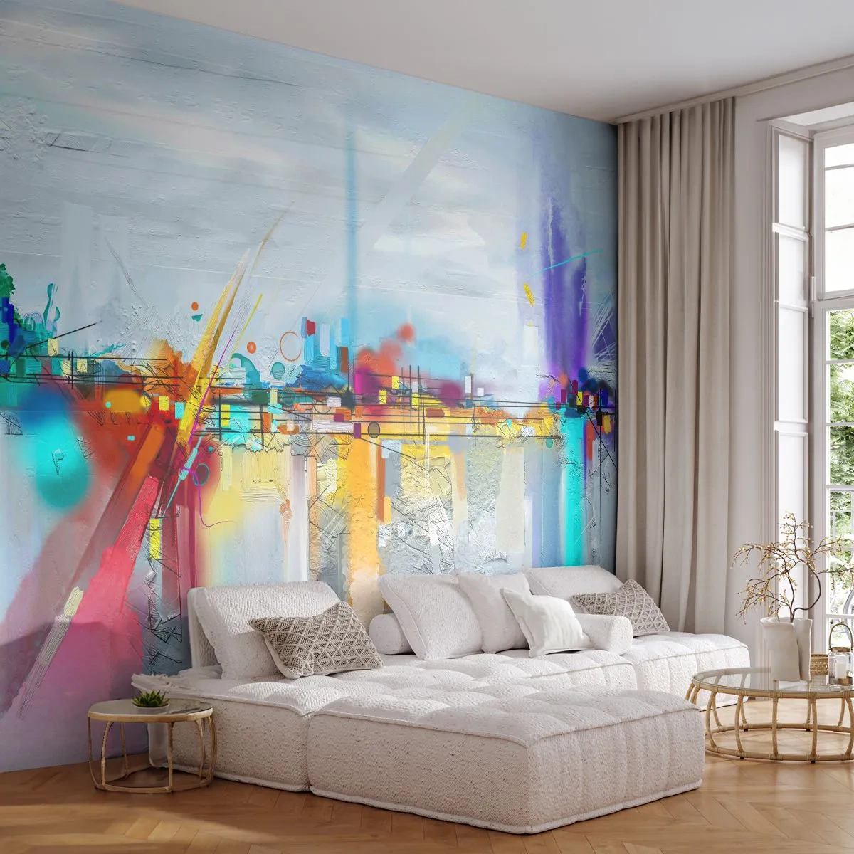 Fototapeta Standard Eco - Most radosti nad riekou života - Abstrakcia, Kus, Surrealizmus - 400x280 cm