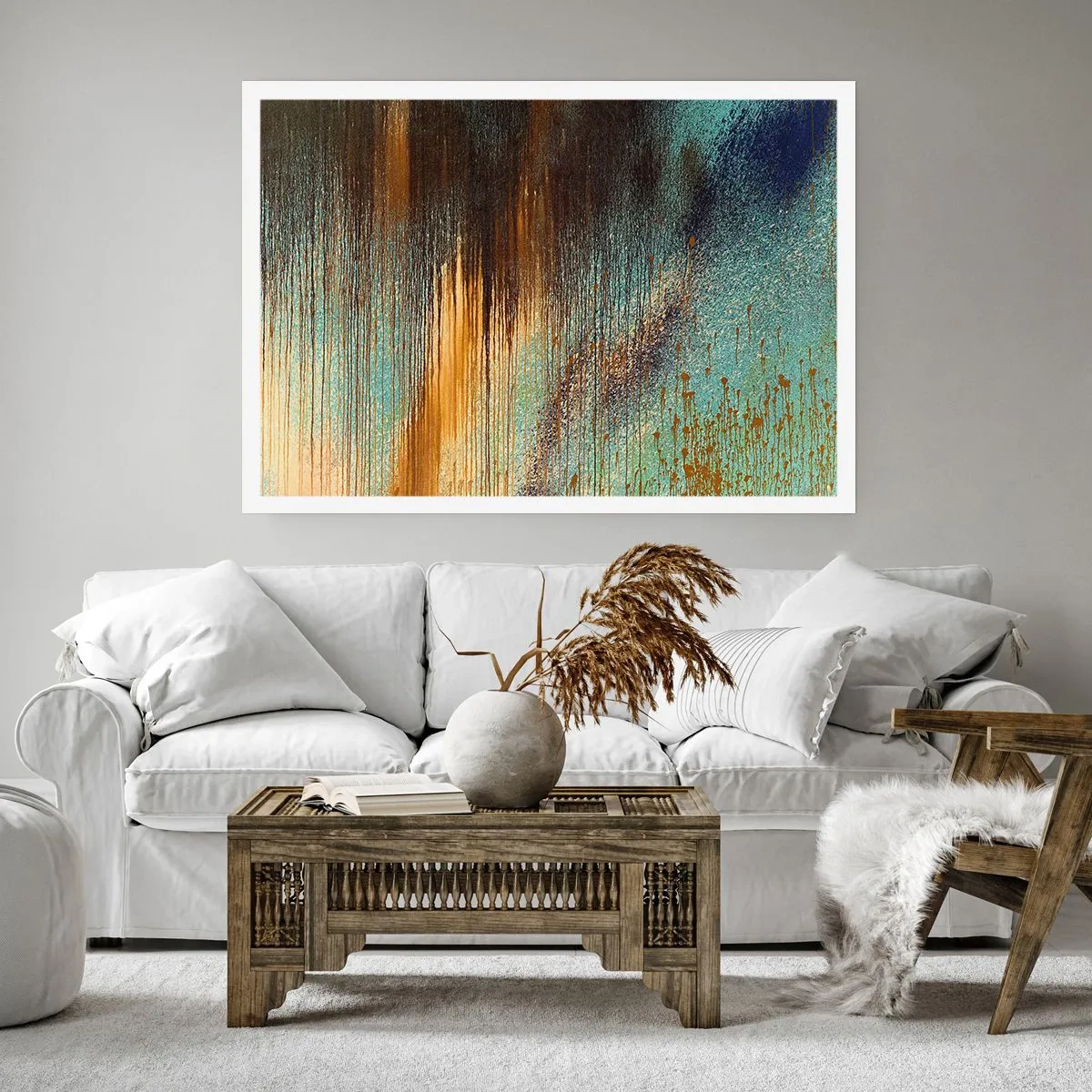 Plagát - Nenáhodná farebná kompozícia - 100x70 cm