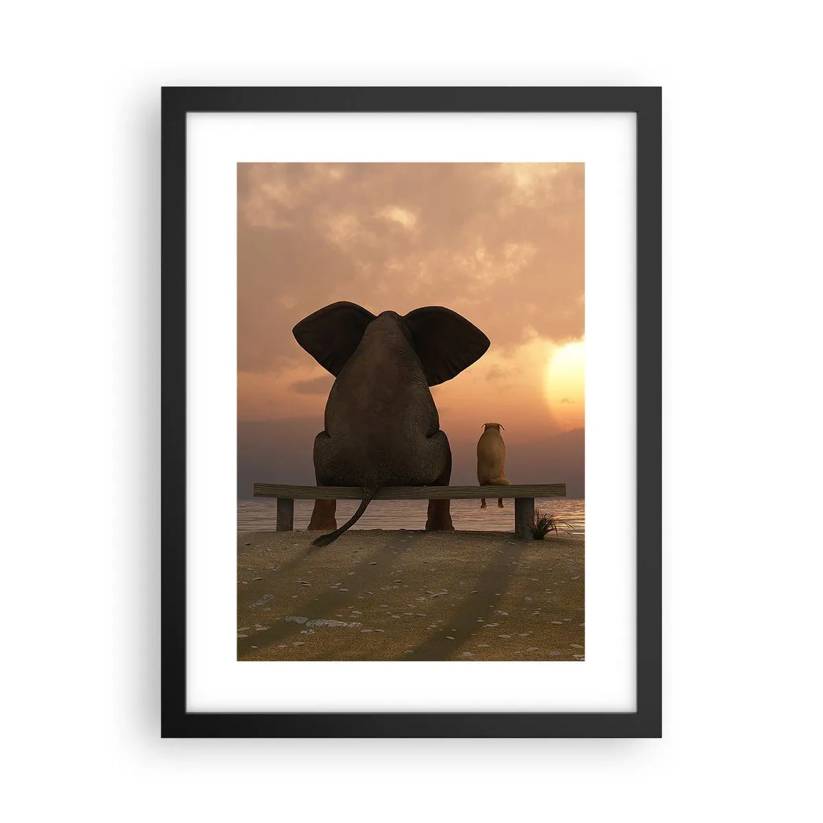 Plagát v čiernom ráme - Je skvelé spolu mlčať - 30x40 cm