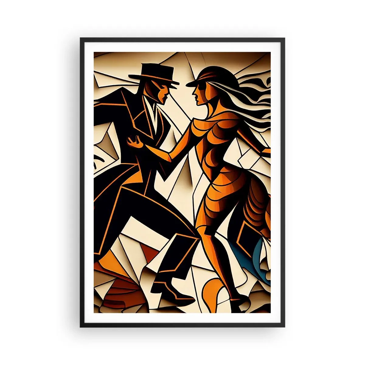 Plagát v čiernom ráme - Tanec vrelosti a vášne - 70x100 cm