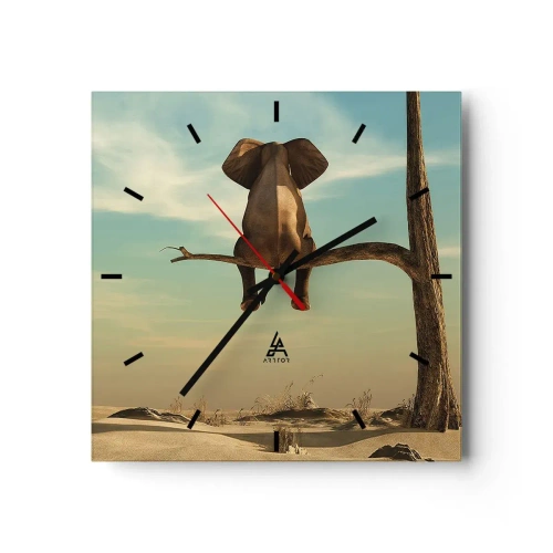 Nástenné hodiny - Nový uhol pohľadu - 30x30 cm