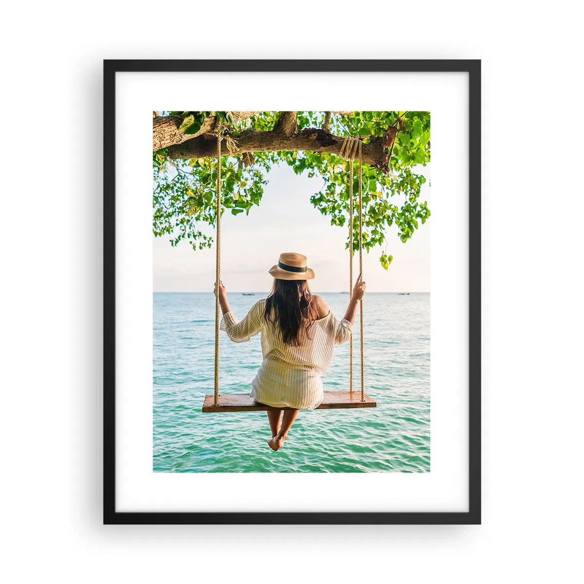 Plagát v čiernom ráme - Život je krásny - 40x50 cm