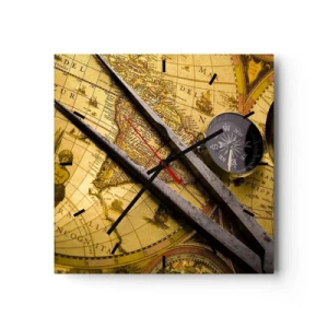 Nástenné hodiny - Kde sú tie poklady? - 30x30 cm