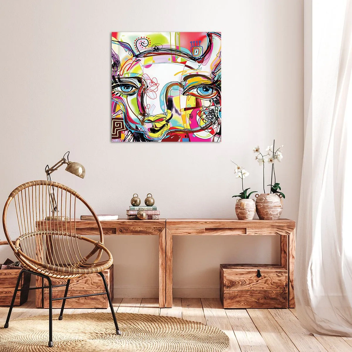 Obraz na plátne - Bohatstvo mačacej krásy - 70x70 cm