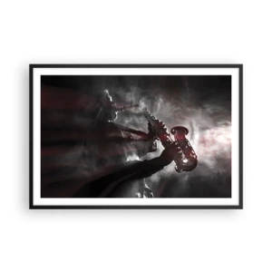 Plagát v čiernom ráme - V oparoch jazzu - 91x61 cm