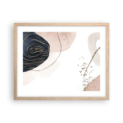 Plagát v ráme zo svetlého duba - Všetko plynie - 50x40 cm