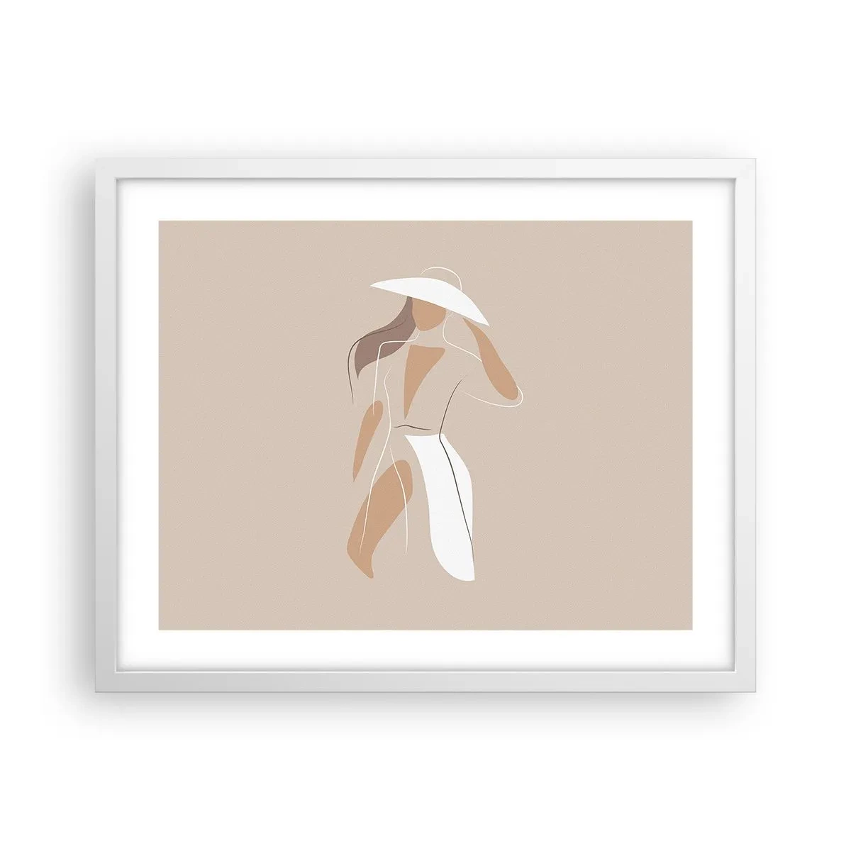 Plagát v bielom ráme - Móda je zábava - 50x40 cm