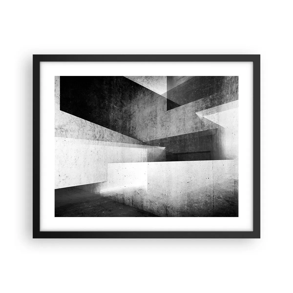 Plagát v čiernom ráme - Štruktúra priestoru - 50x40 cm