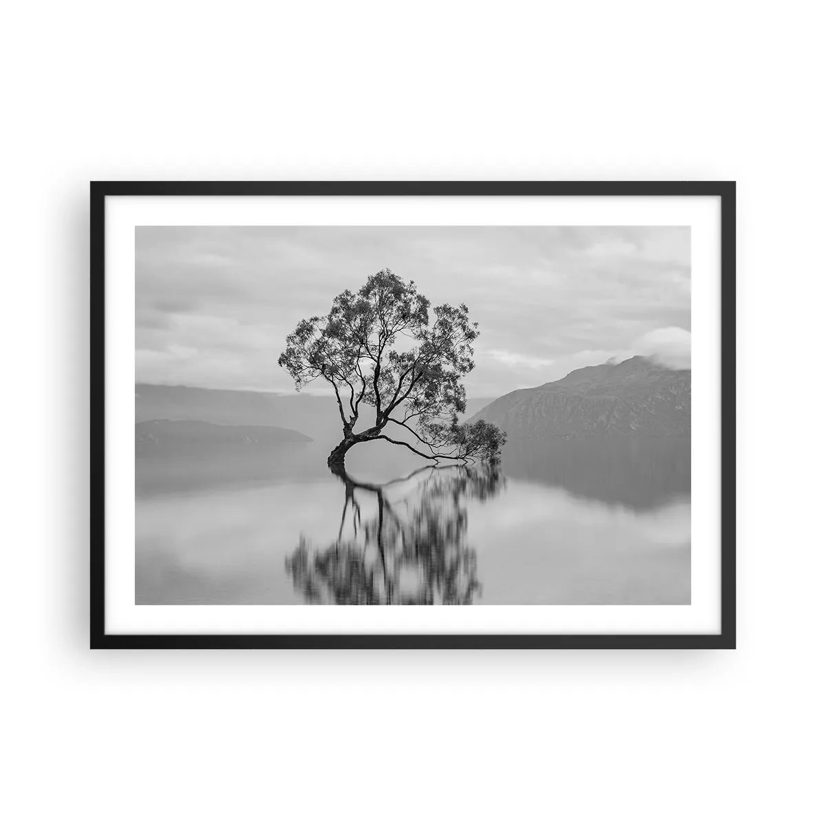 Plagát v čiernom ráme - Existuje taká krajina - 70x50 cm