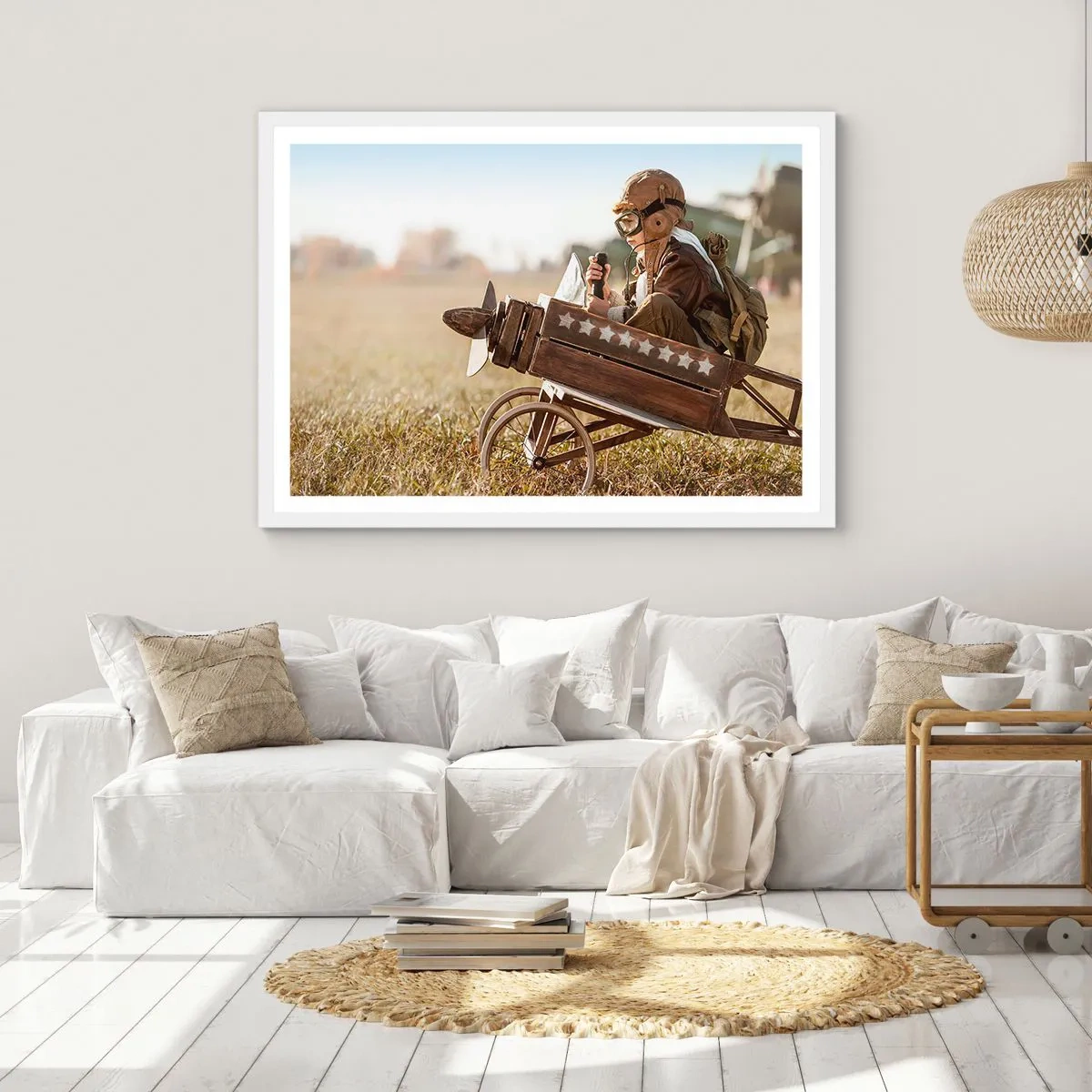 Plagát v bielom ráme - Štart do snov - 50x40 cm