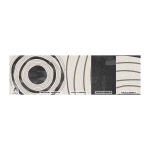 Vzorka samolepiacej fototapety Deluxe Sticker - Presný zásah - Kolesá, Minimalizmus, Vo veku - 100x30 cm