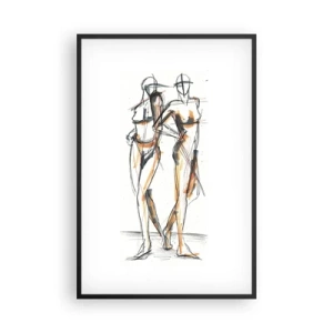 Plagát v čiernom ráme - Štúdia šarmu - 61x91 cm