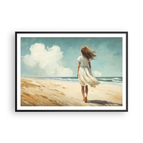 Plagát v čiernom ráme - Smerom ku slnku a vetru - 100x70 cm