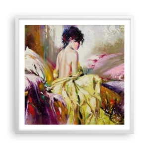 Plagát v bielom ráme - Medzi ústami a okrajom pohára - 60x60 cm