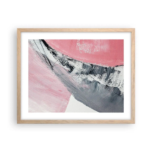 Plagát v ráme zo svetlého duba - Zladená kompozícia - 50x40 cm