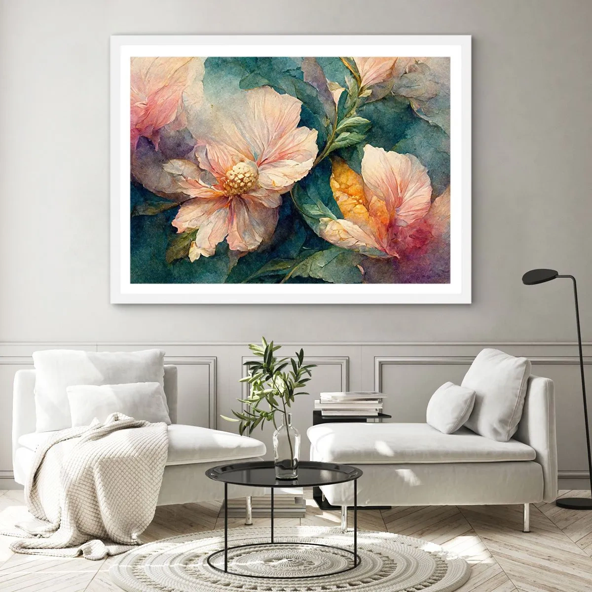 Plagát v bielom ráme - Číra subtílnosť - 70x50 cm