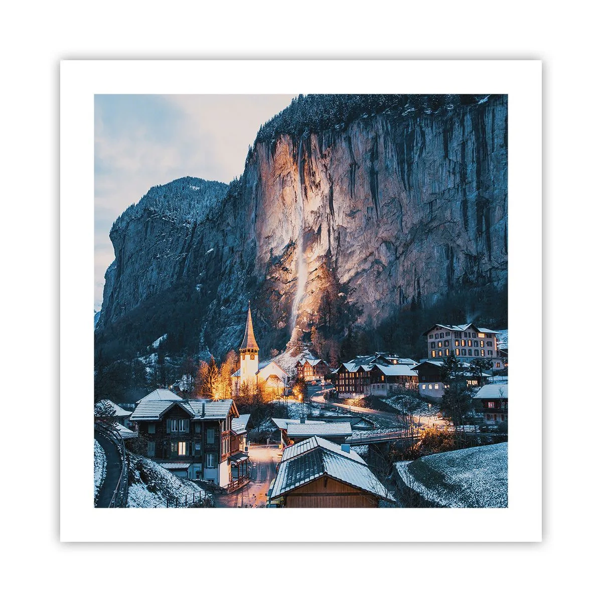 Plagát - Svetlý duch zimy - 50x50 cm