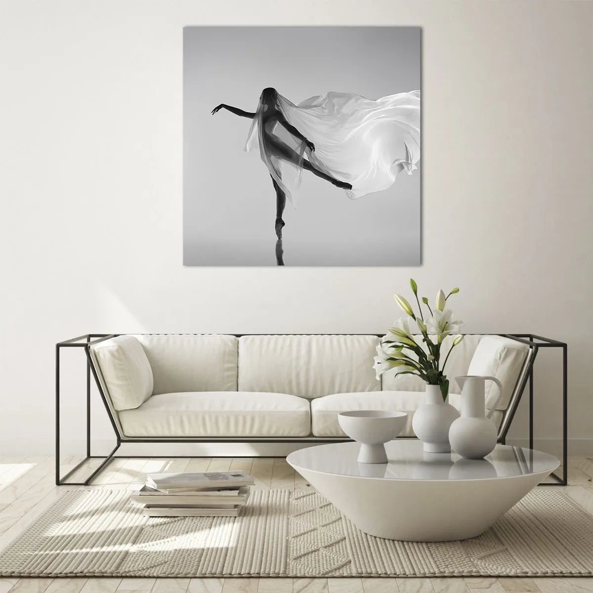 Obraz na skle - Ľahkosť a pôvab - 60x60 cm