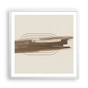 Plagát v bielom ráme - Závan šedej - 60x60 cm